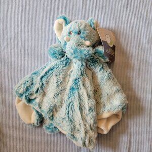 Animal Adventure Baby Plush Toy Lovey Security Blanket Blue Elephant 13 in Squar